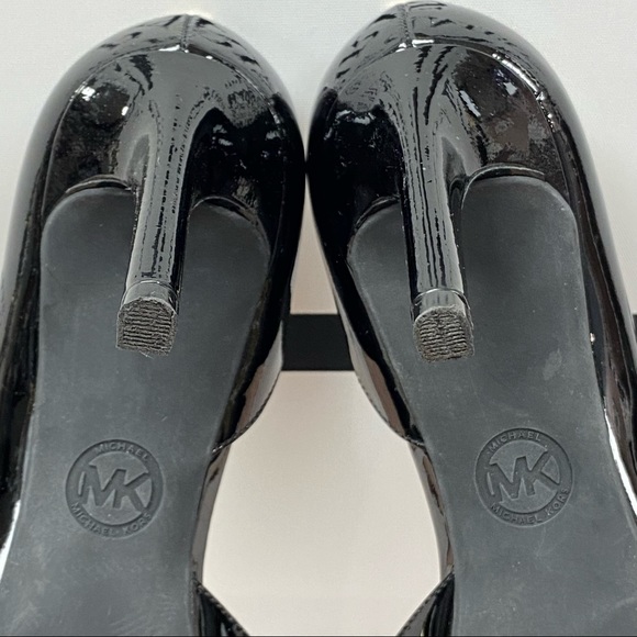 Michael Kors MK Black Patent Leather Heels (Size 8.5) - Authentic - Picture 9 of 11